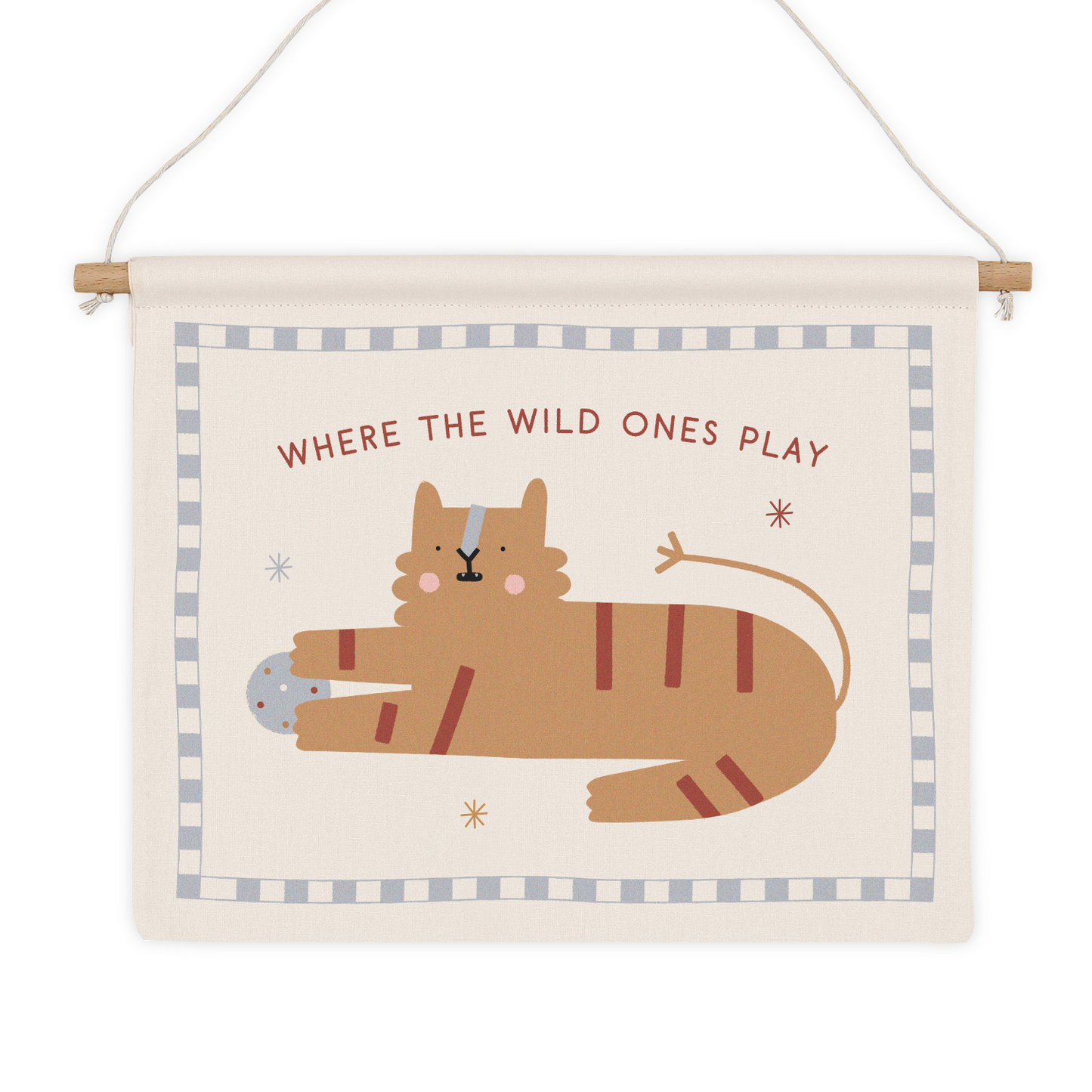 'Where the wild ones play' pamut banner